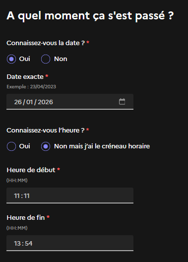 A quel moment ça s'est passé  2