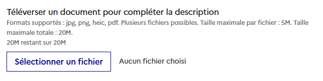taille et format PJ