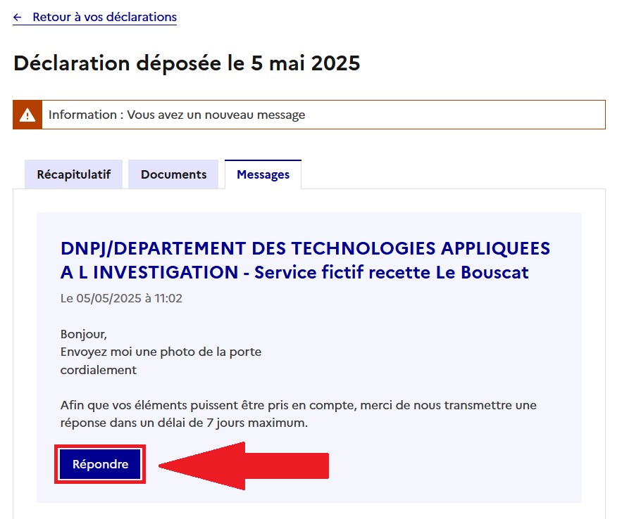 BOUTON Répondre