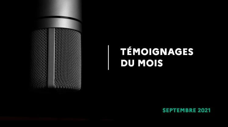 Témoignage du mois - mois de septemebre